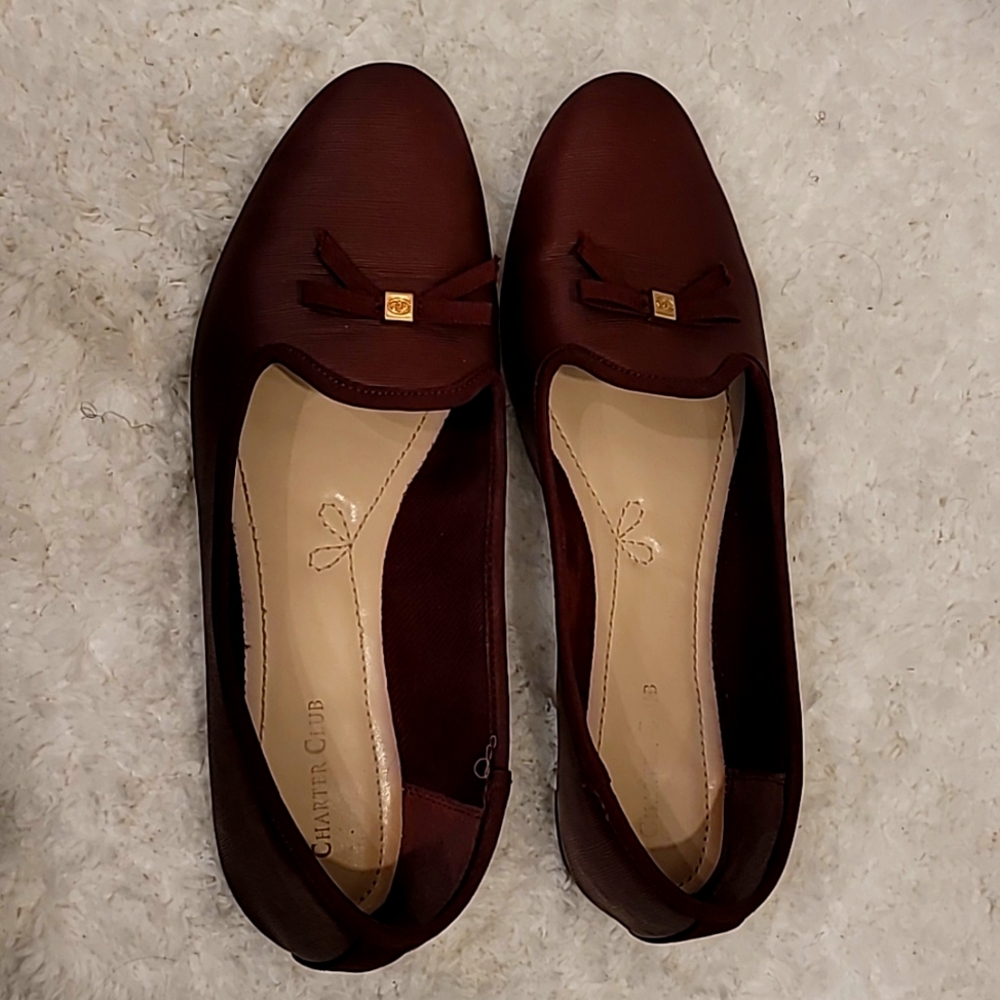 Charter Club Burgundy Loafers